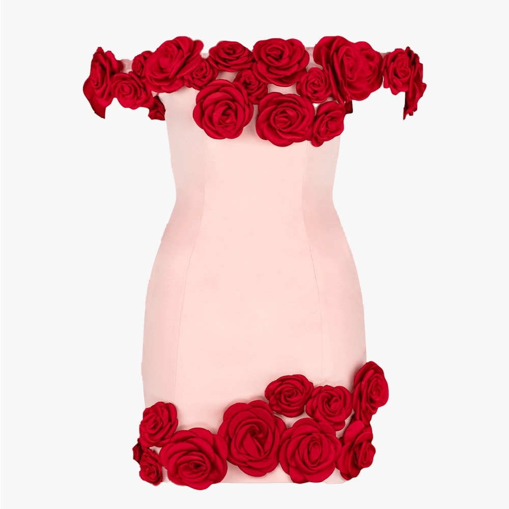 Atoir The Rosalie Mini Dress in Pink & Red - Picture 6 of 8